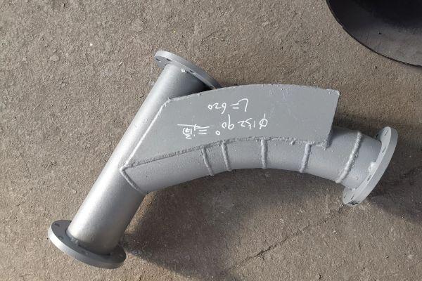 90&deg;雙金屬復(fù)合耐磨帶背包彎頭φ180